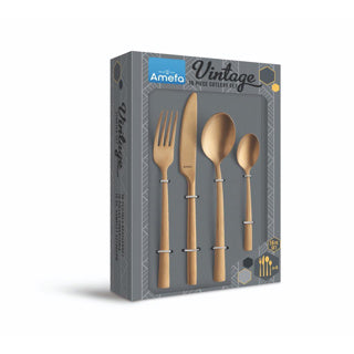 Amefa Manille Vintage Cutlery Ensemble de 16 pièces en or