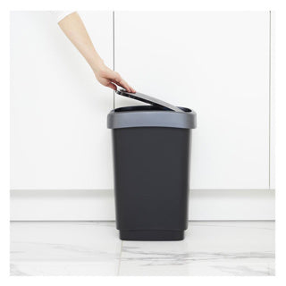 Rotho rotho twist déchet bac 10l noir