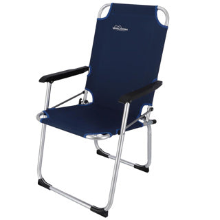 Chaise de camping Redcliffs avec accoudoir Bleu foncé 67x53x90cm