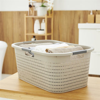 Rotho Rotho Country Laundry Basket 40L Cappuccino