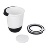 Bol à mélanger de base avec couvercle 1,5 L blanc noir