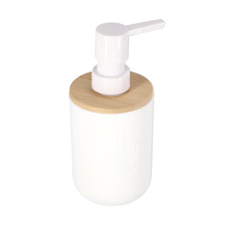 Pompe de savon de style maison blanc; bambou