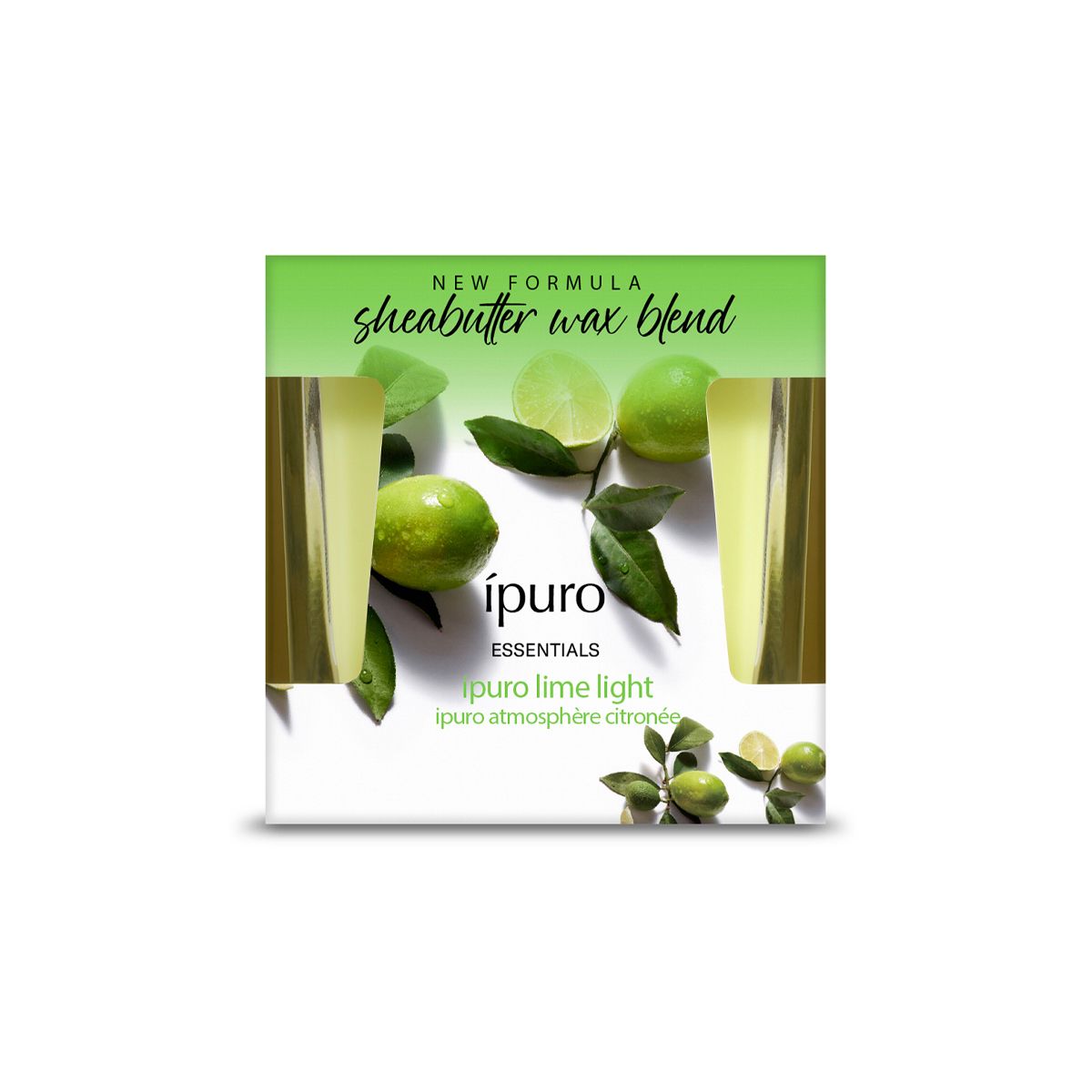 Bougie parfumée Ipuro clair citron vert 125gr.