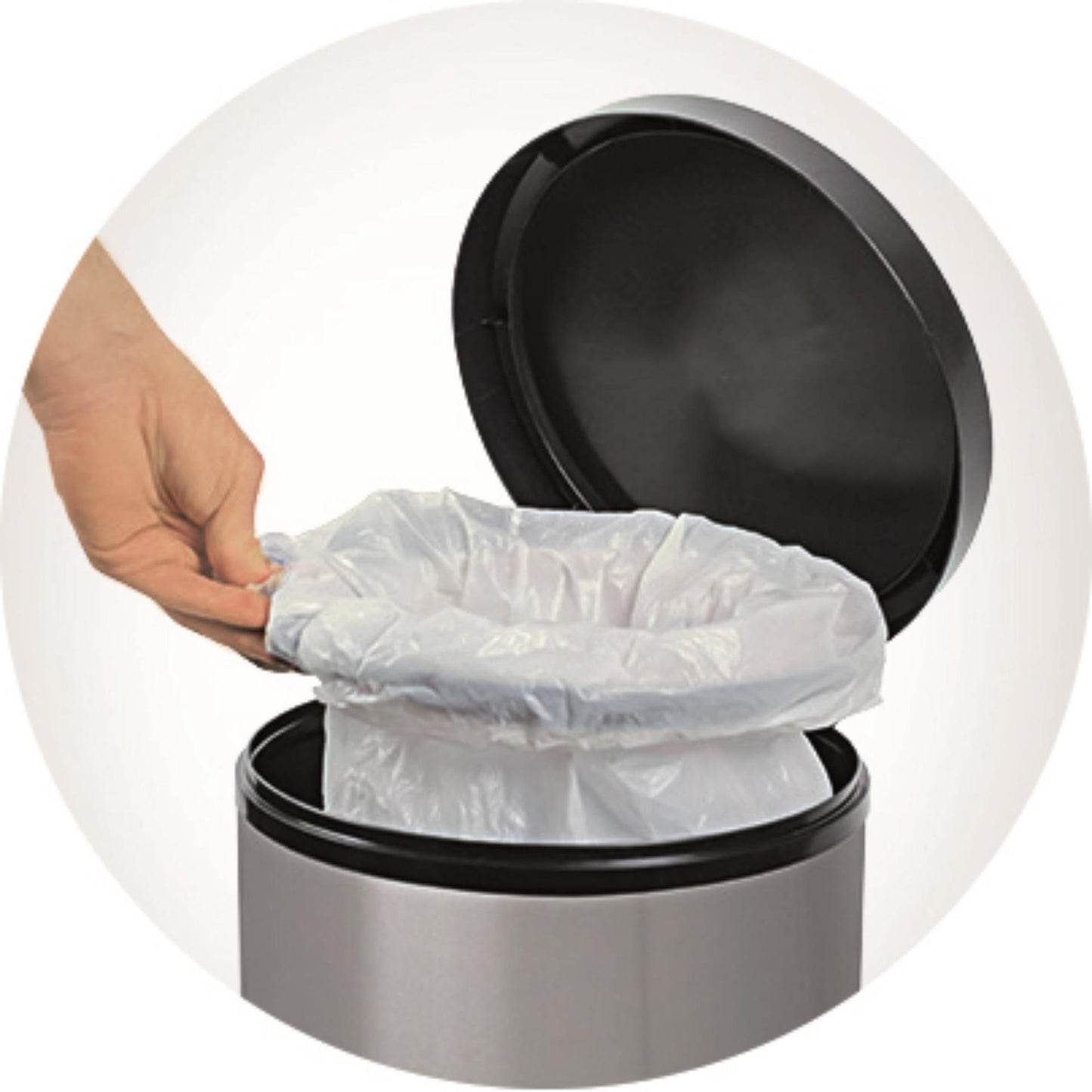 Rotho rotho paso pédale bac 30l argent métallique noir