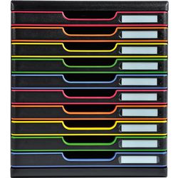 Armoire 10 tiroirs exacompta modulo noir