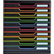 Armoire 10 tiroirs exacompta modulo noir