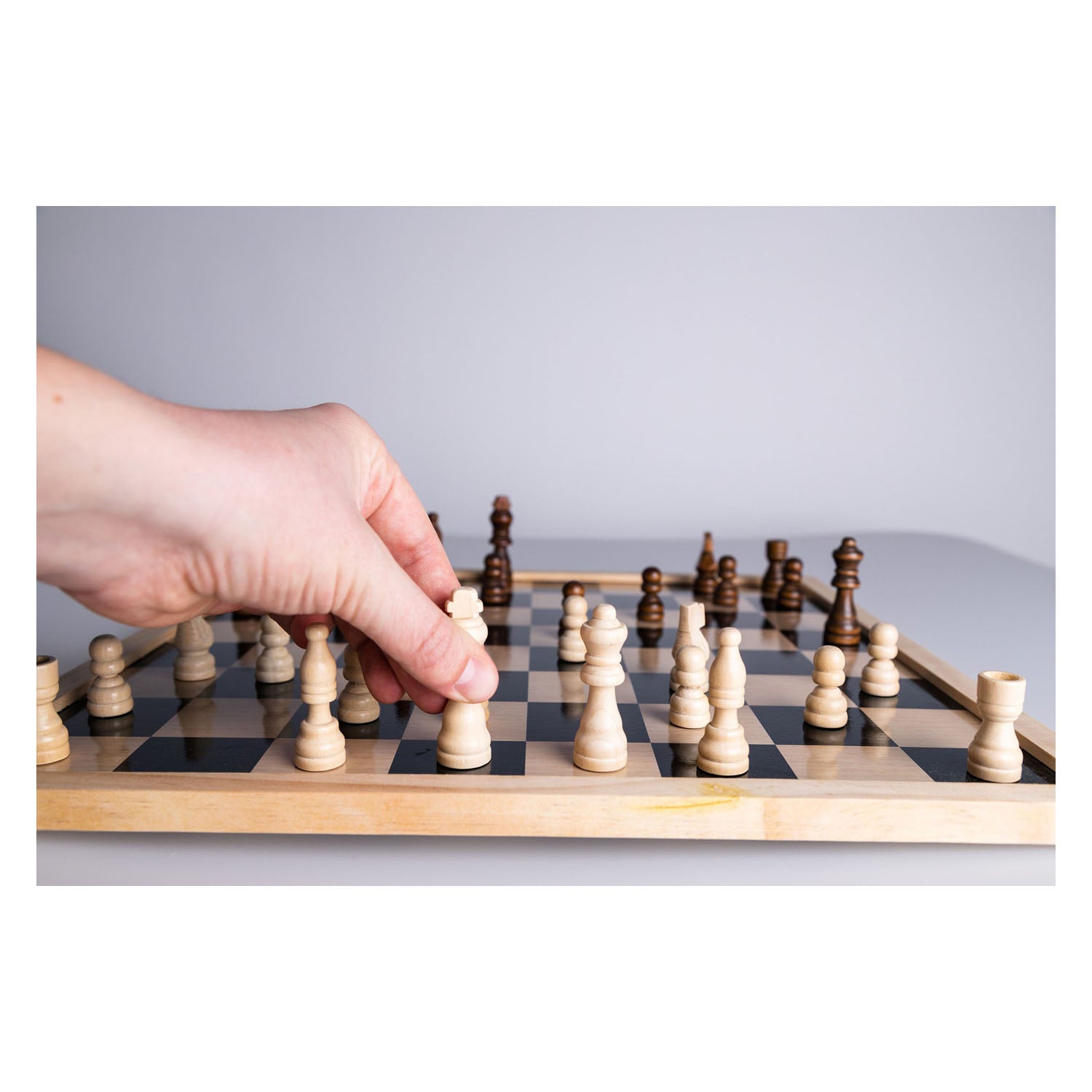 Clown Games Échecs Pièces bois, 32dlg.