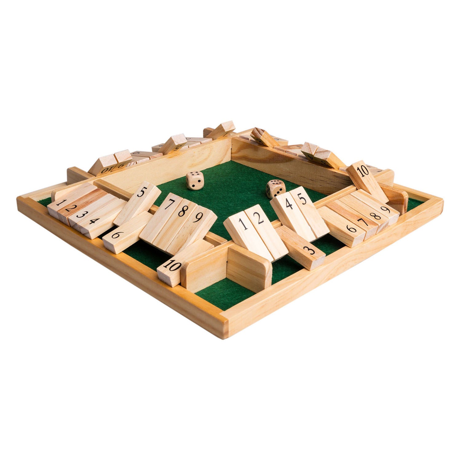 Les jeux de clown ferment le jeu de société en bois de la boîte