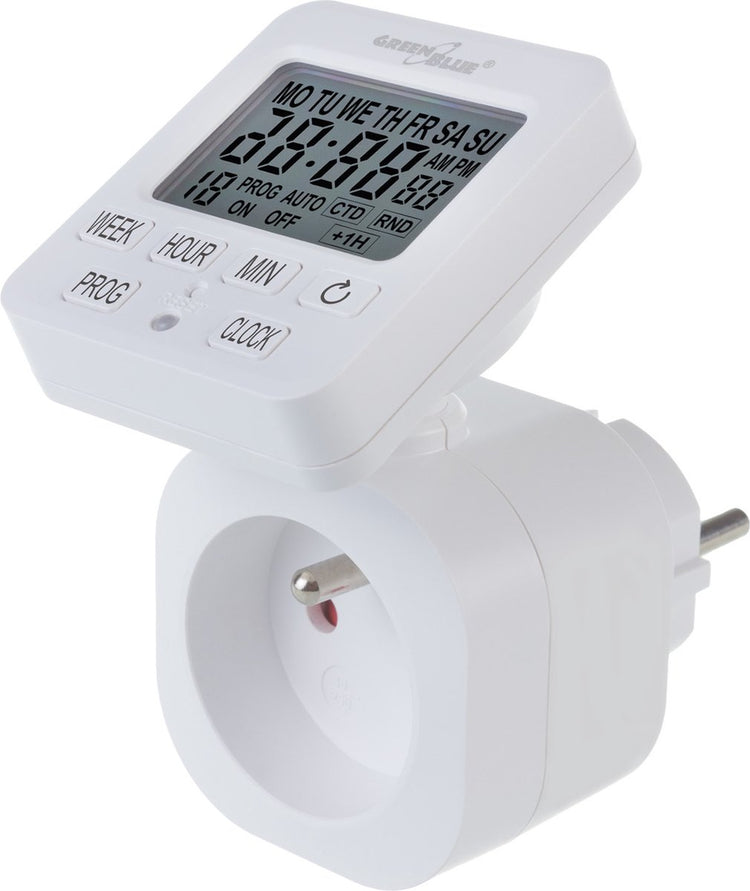Greenblue gb605 e - minuterie numérique - minuterie numérique - minuterie minuterie - minuterie - max. charge 16a - ip20