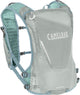 Gilet Camelbak Zephyr pour homme - taille unique - matériau ultra léger - espace pour 2 bouteilles flexibles de 500 ml - réfléchissant - 8 compartiments - gilet de course - porte-gobelet - sac à boire - gris avec turquoise