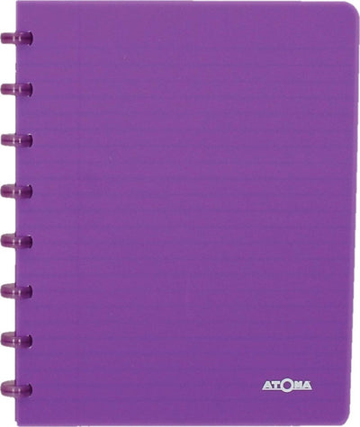 Atoma - carnet tendance | pi a5 | 144pages | plaid commercial | violet transparent