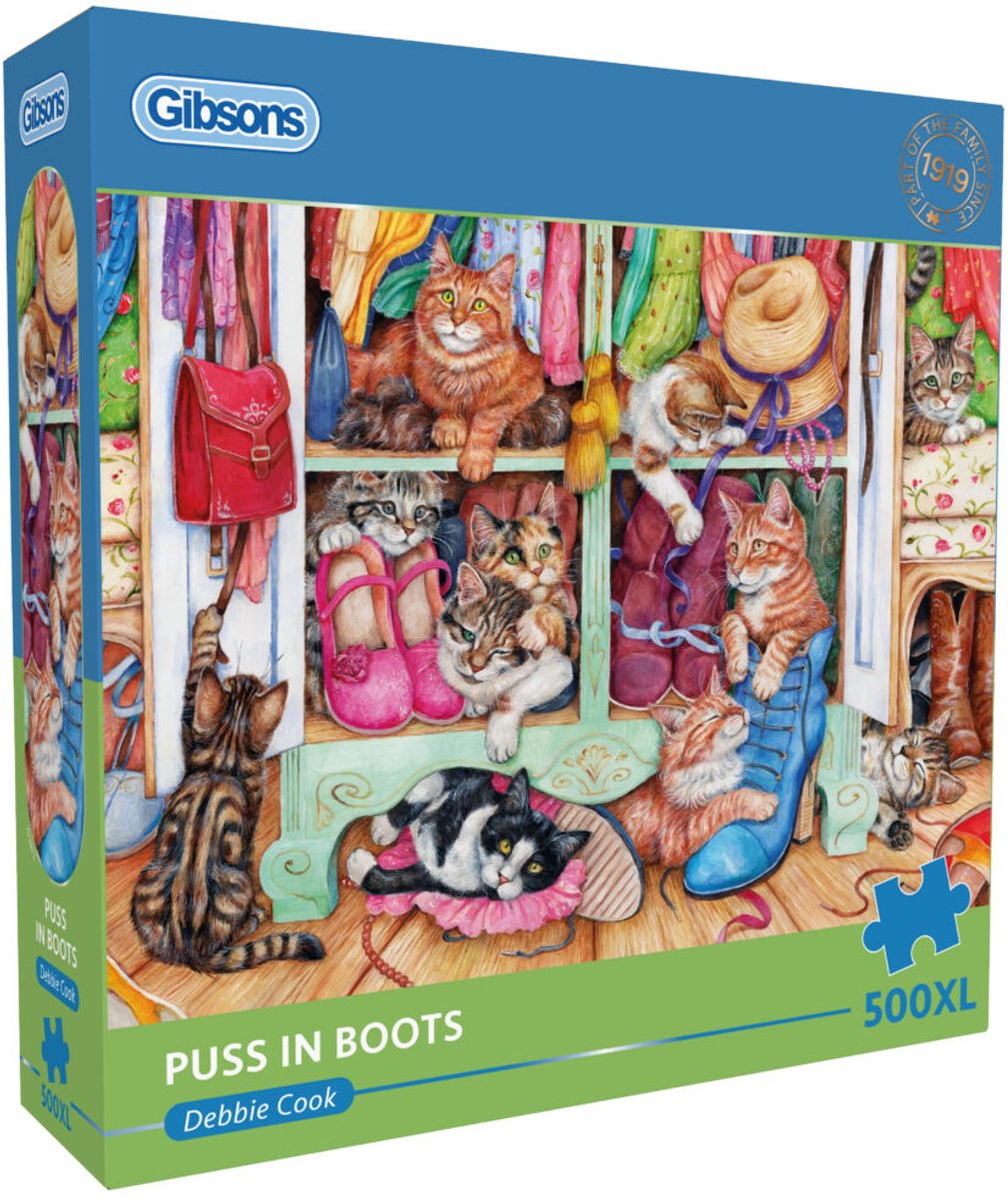 Gibsons puzzle chat botté 500xl chats puzzle adultes.