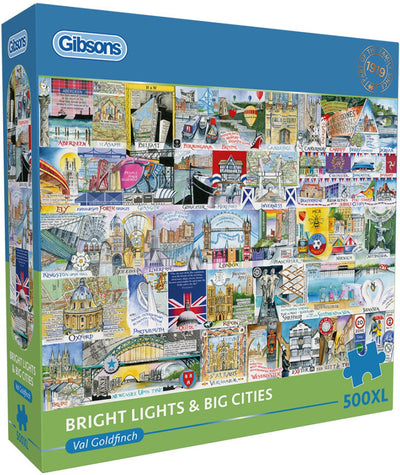 Gibsons - lumières vives des grandes villes (par val goldfinch) - 500xl pièces 68×49cm (l×h) - puzzle pour adultes