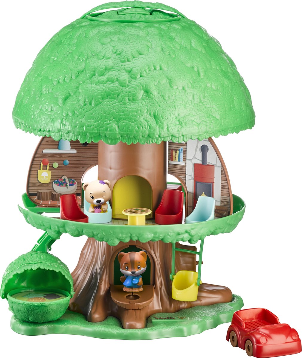 Arbre de jeu magique Klorofil - jouets interactifs pour enfants - jouets animaux - jouets à partir de 18 mois - dont 2 animaux : Eliot le renard Ruby l'ours - 15 pièces