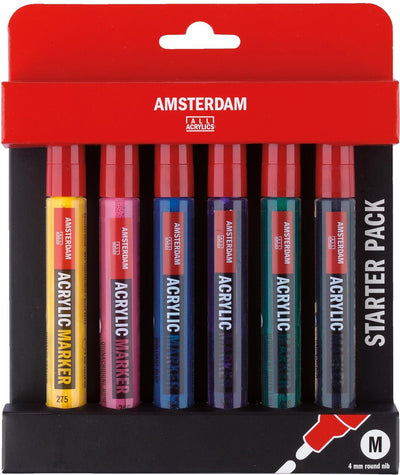 Talens Amsterdam Acrylique Marker Basisset, 6dlg.