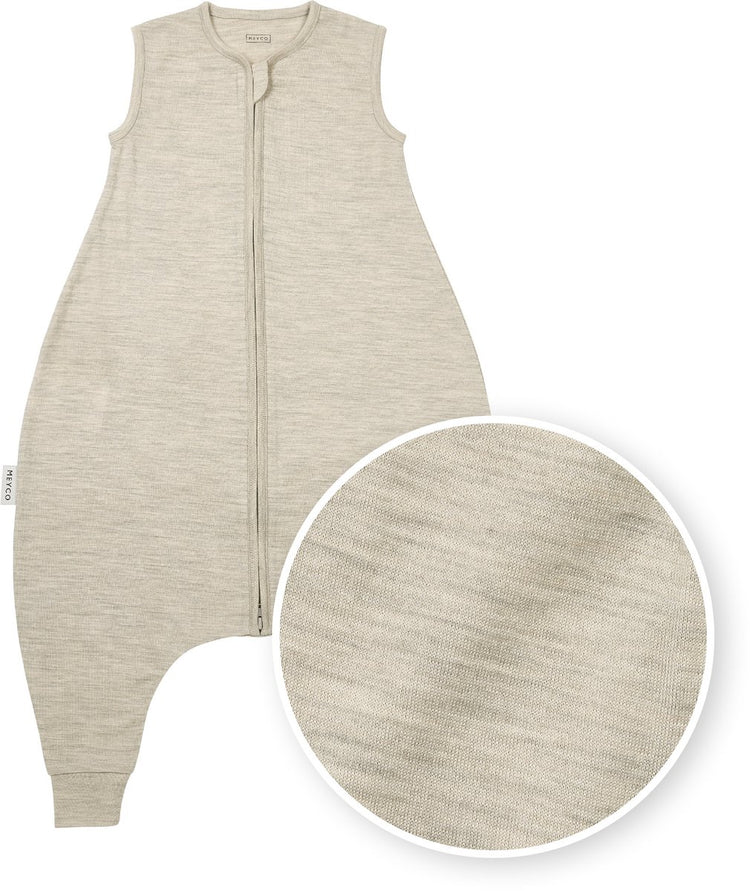 Meyco baby studio collection pull-over en mérinos à manches fixes - laine mérinos - mélange sable - 92 cm - 0,5 tog