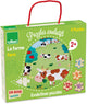 Coffret puzzle de la ferme Vilac - jouet éducatif composé de 4 puzzles.