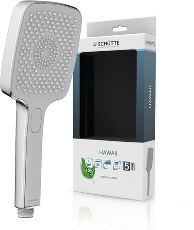 Douchette à main Schütte hawaii - pomme de douche angulaire - chrome gris clair