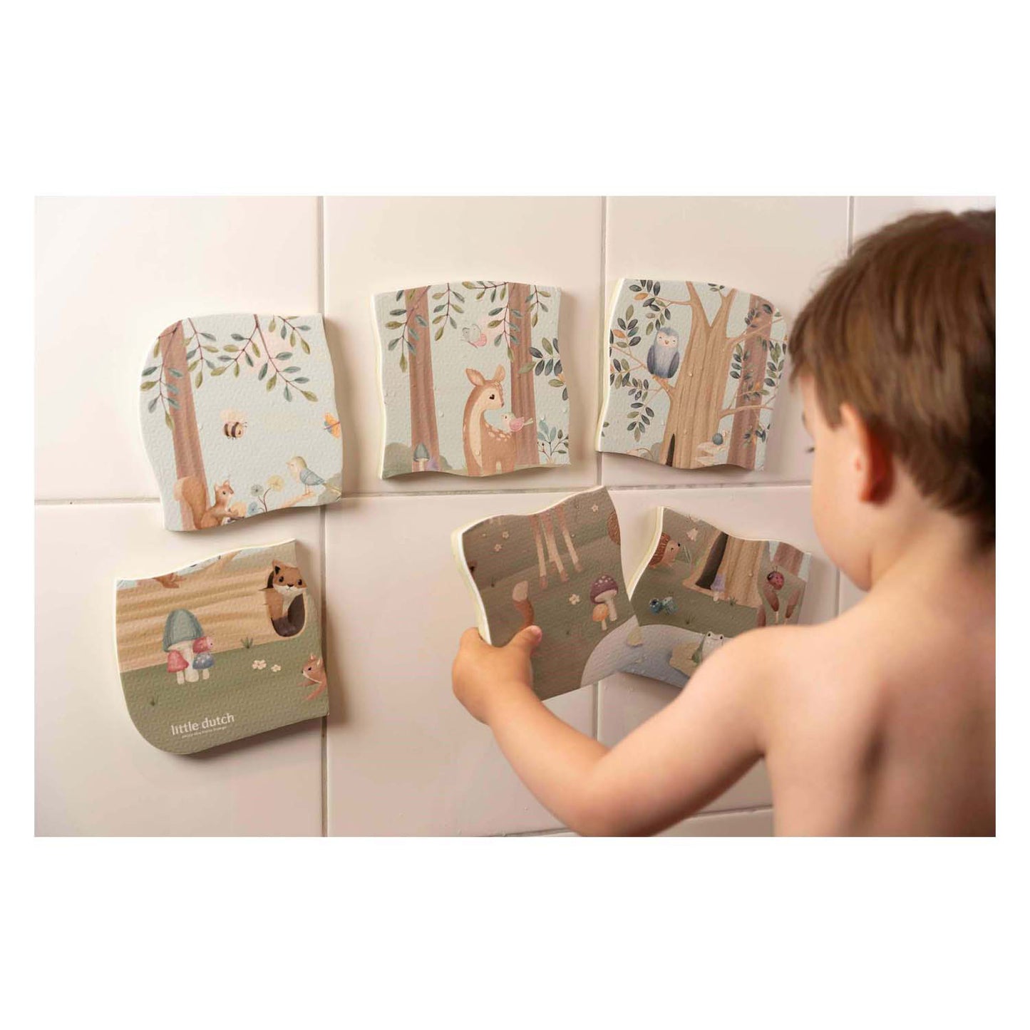 Petit puzzle de bain des amis de la forêt néerlandais