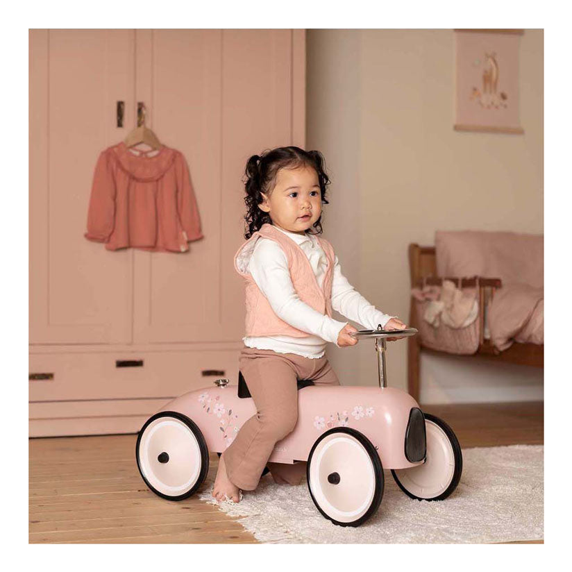 Petite voiture de marche rétro néerlandaise 75x40x40 cm rose