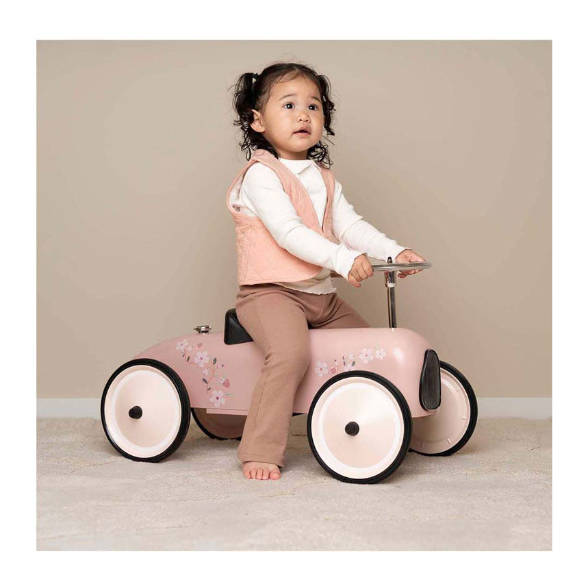 Petite voiture de marche rétro néerlandaise 75x40x40 cm rose