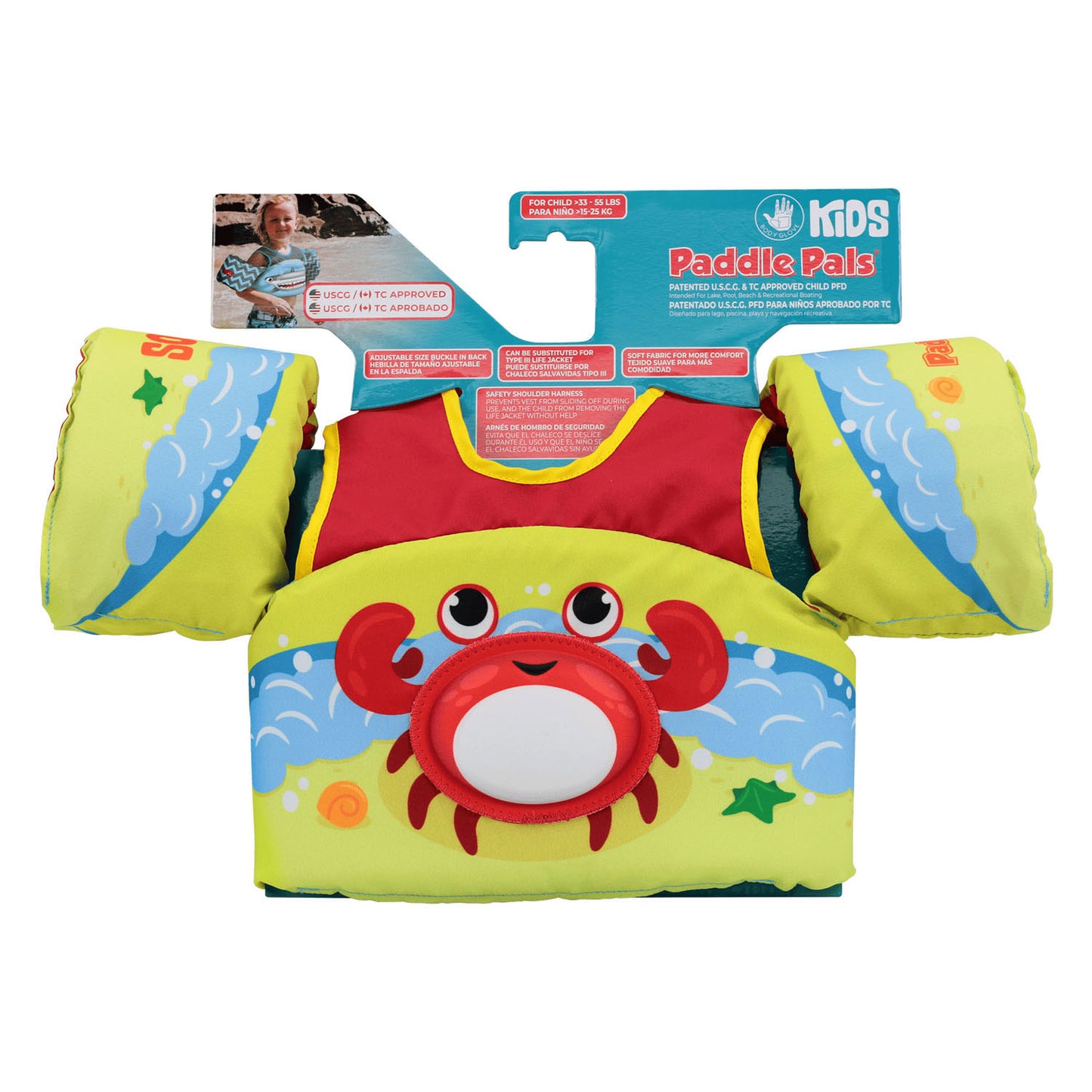Ventre de natation paddle pal krab, 3-6 ans