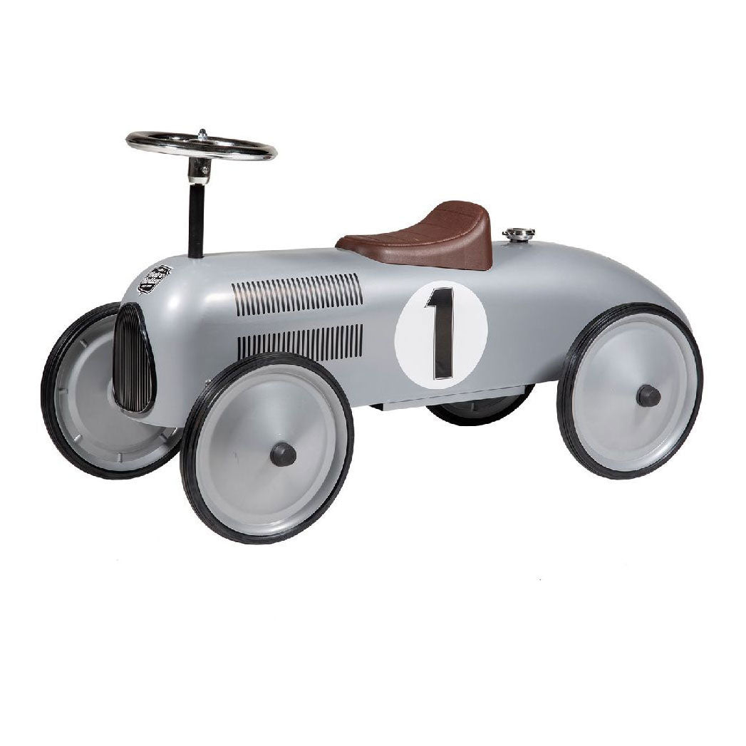 Retro Roller Metal Walking Car Jean 75x40x40 cm Silver