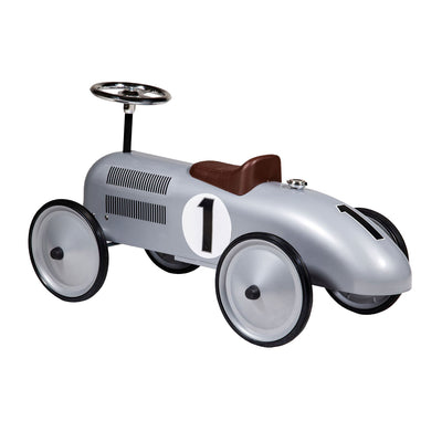 Retro Roller Metal Walking Car Jean 75x40x40 cm Silver