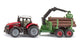 Tracteur Siku Massey Ferguson avec remorque de gestion forestière 1343
