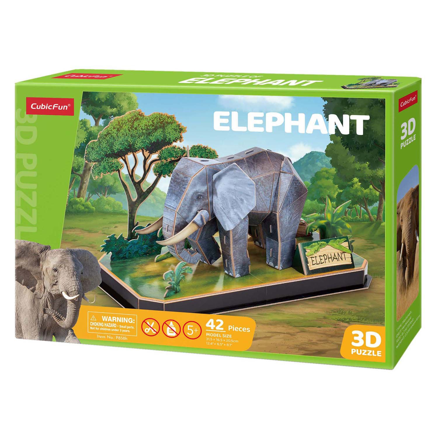Éléphant de puzzle 3d Fun cubic