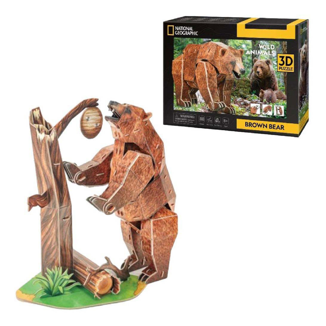 Puzzle de Fun 3d Cubic National Geographic Brown Bear