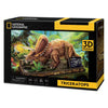 Puzzle 3d puzzle cubique National Geographic Triceratops