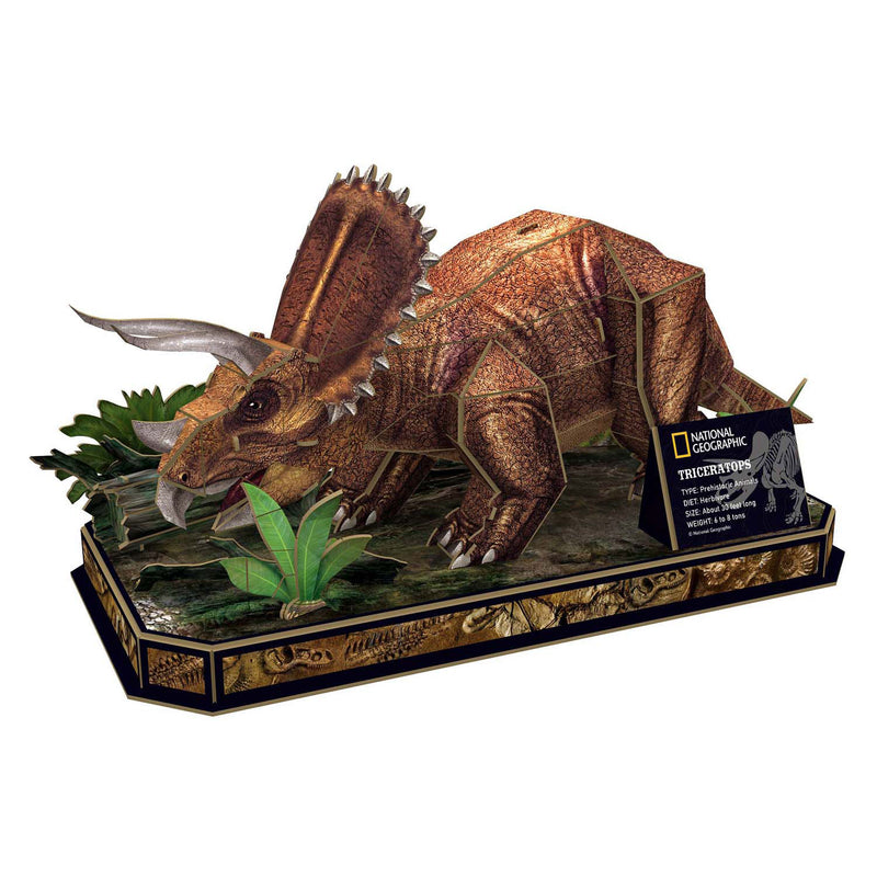 Puzzle 3d puzzle cubique National Geographic Triceratops
