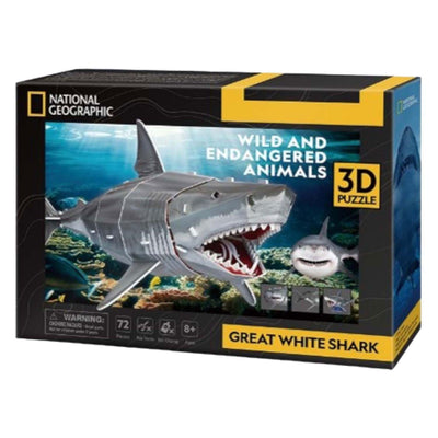 Puzzle en 3D de plaisir cube National Geographic Witte Shark