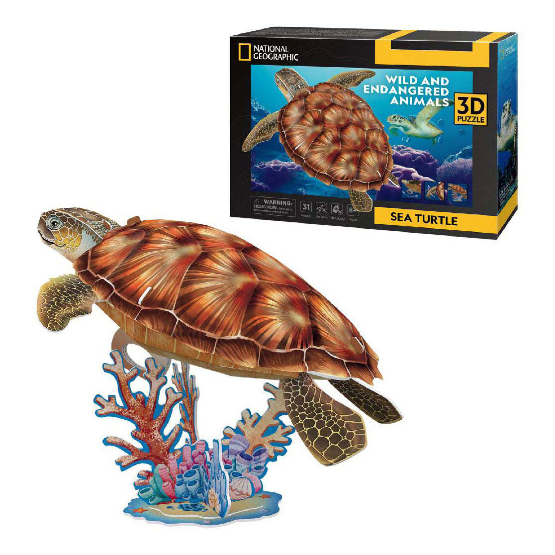 Puzzle de plaisir cube 3d National Geographic Sea Turtle