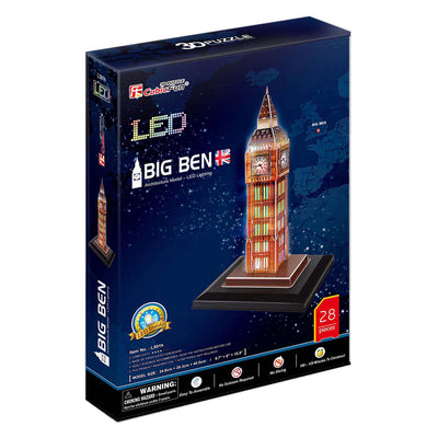 Puzzle 3d Fun Cubic Big Ben avec un éclairage LED