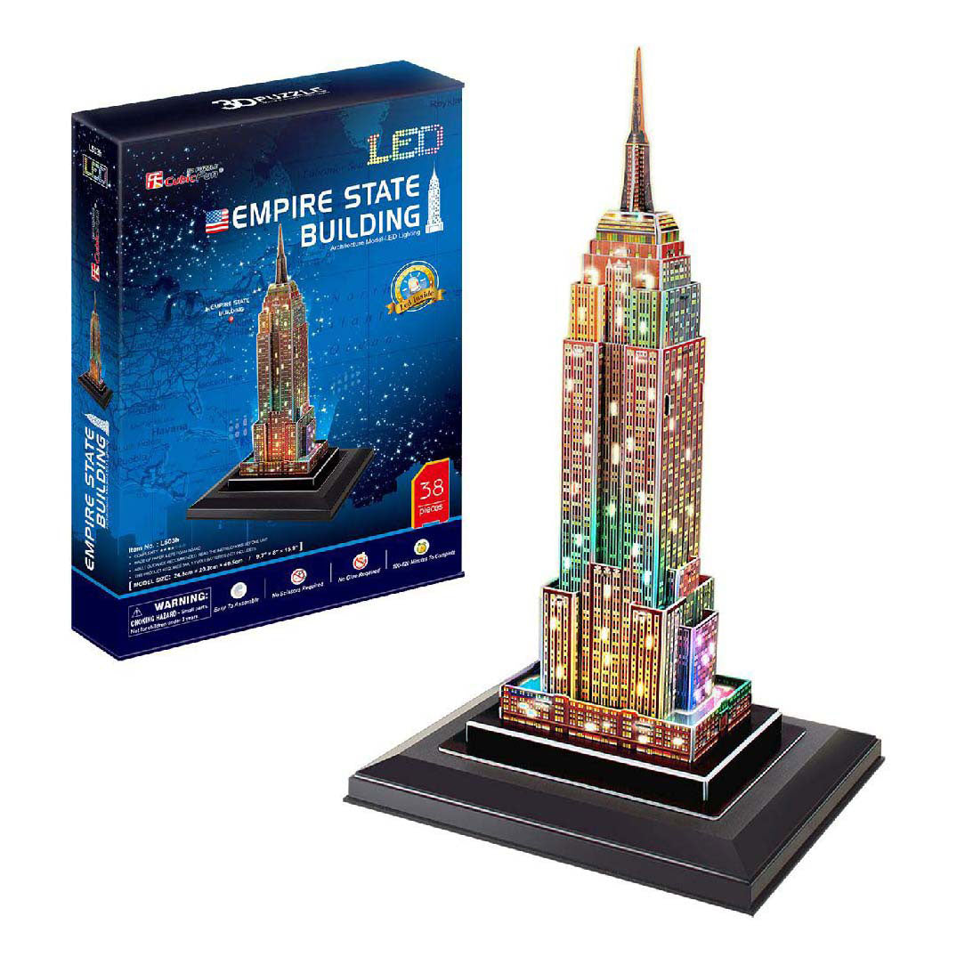Cubic Fun 3D Puzzle Empire State Building avec éclairage LED