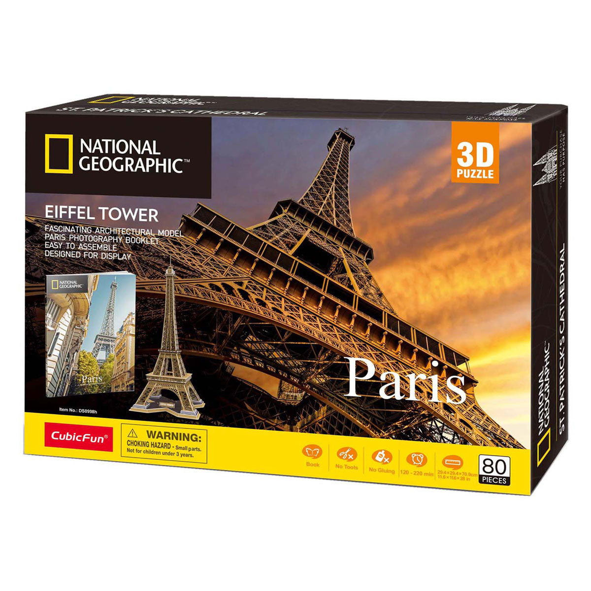 Cubic Fun 3d Puzzle National Geographic Eiffel Tower