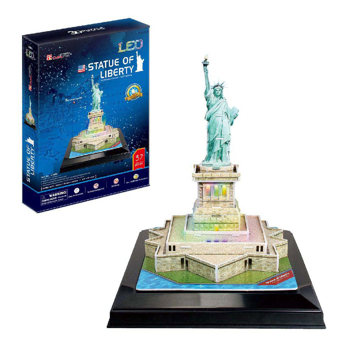 Cubic Fun 3D Puzzle Freedom Statue avec éclairage LED