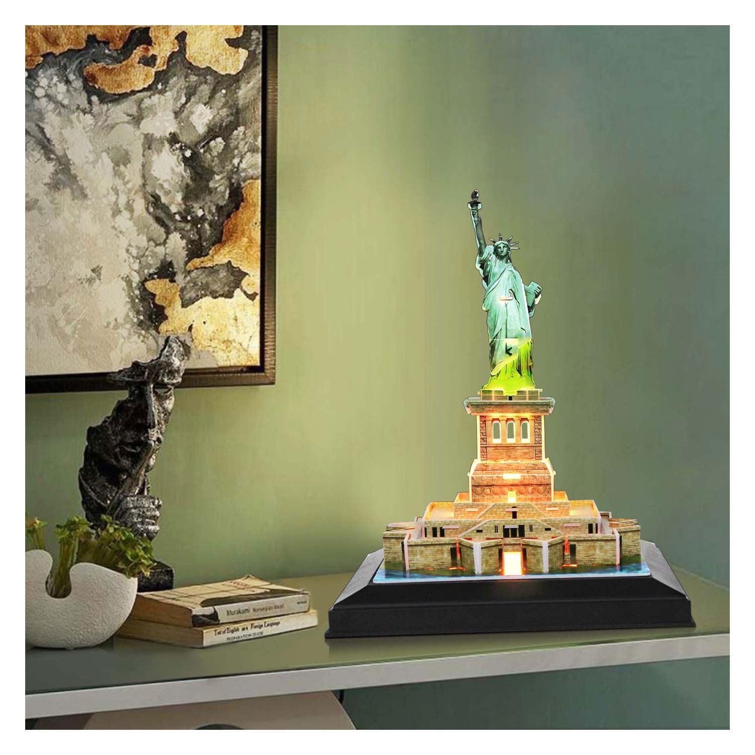 Cubic Fun 3D Puzzle Freedom Statue avec éclairage LED