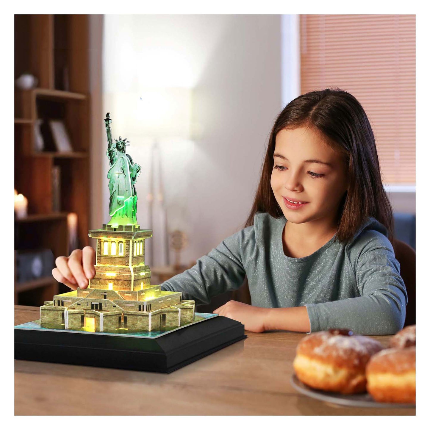 Cubic Fun 3D Puzzle Freedom Statue avec éclairage LED