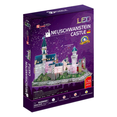 Puzzle de Fun Cubic 3d Puzzle du château de Neuschwanstein avec éclairage LED