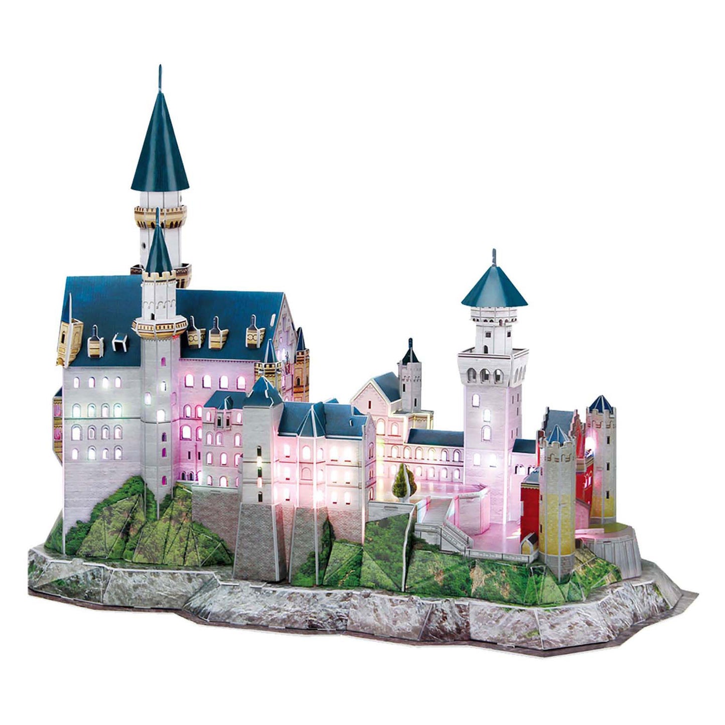Puzzle de Fun Cubic 3d Puzzle du château de Neuschwanstein avec éclairage LED