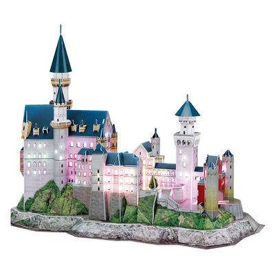Puzzle de Fun Cubic 3d Puzzle du château de Neuschwanstein avec éclairage LED