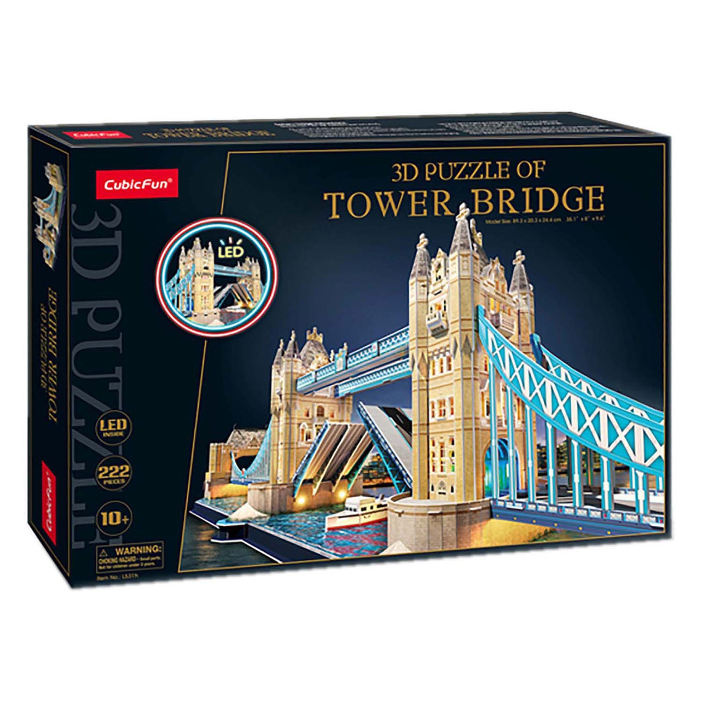 Fun cubic Fun Fun 3d Puzzle Tower Bridge + LEDLING 222 PIÈCES