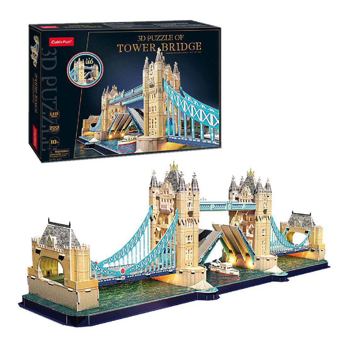 Fun cubic Fun Fun 3d Puzzle Tower Bridge + LEDLING 222 PIÈCES
