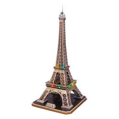 Tour Eiffel de puzzle de Fun Cubic Fun avec éclairage LED