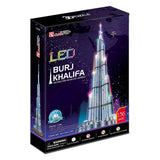 Cubic Fun 3d Puzzle Burj Khalifa avec éclairage LED - afbeelding 2