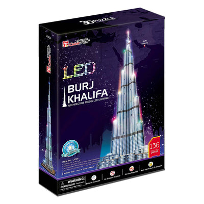 Cubic Fun 3d Puzzle Burj Khalifa avec éclairage LED