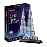 Cubic Fun 3d Puzzle Burj Khalifa avec éclairage LED - afbeelding 3